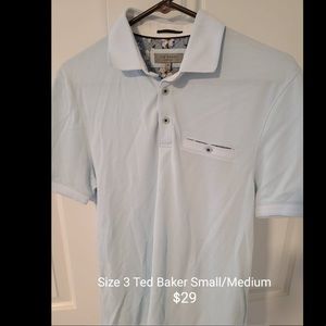 Ted Baker London light blue polo shirt. Size 3